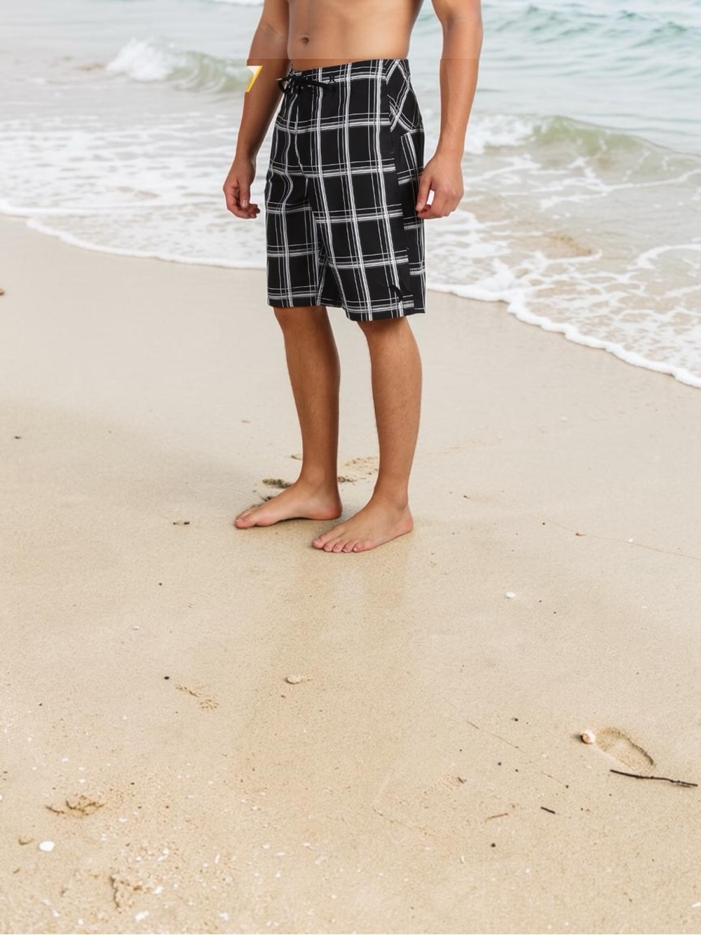 Hurley Puerto Rico 22” Boardshort Swim Trunks Black Plaid Men’s 36-38